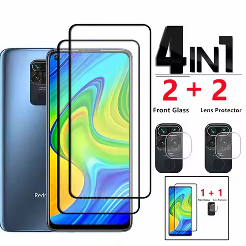 Tempered Glass For Xiaomi Redmi Note 9 Note 9 Pro 9S Redmi 9C NFC Full Cover Screen Protector Lens F
