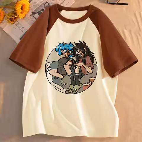 Sally Face t shirt girl funny grunge cheap aesthetic streetwear shirt summer gothic grunge goth