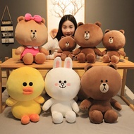 genuine 37cm line friends garis brown bear boneka kelinci mewah boneka