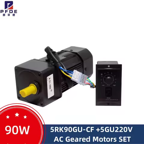 5RK90GU-CF 220V 90W AC Geared Motors Induction Small Machine 2.7/4.5/6.9/9/12.5/18/22/27/33/45/54/67