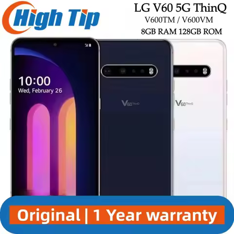 Original Unlocked LG V60 5G ThinQ Moilble Phone V600TM V600VM 6.8 " Android SamrtPhone 8GB RAM 128GB