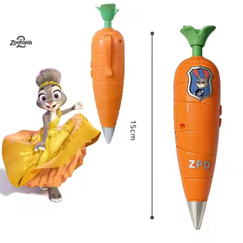 New Zootopia 2 Judy Carrot-Shaped 2-in-1 Voice Recorder Ballpoint Pen | 60-Second Recording | Ideal 