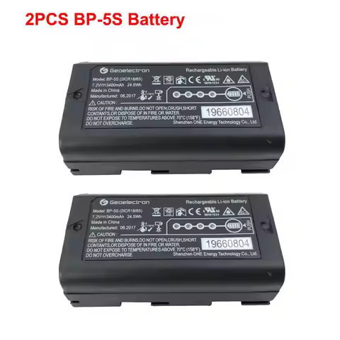 2PCS BP-5S Battery 7.2V 3400mAh For South Unistrong Stonex X11 Data Controlle FOIF A90 STONEX P9-G S