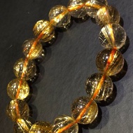 招財鈦晶 純天然巴西進口老礦鈦晶手鏈 粗絲板鈦 發絲爆閃