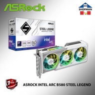 ASRock Intel Arc B580 Steel Legend 12Gb OC White Video Graphics Card Gpu