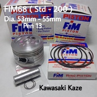 ♞Piston piston set FIM kawasaki kaze pin 13 dm 53, 53.5, 54, 54.5, 55 mm