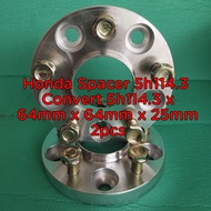 Honda Spacer 5h114.3 Convert 5h114.3 x 64mm x 64mm x 25mm 2pcs
