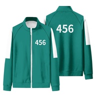 Squid Game Role Playing Costume for Kids Green Jacket Sports Top Perfect for Halloween Dress Up