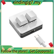 【】Custom Mini Keyboard 2 Key RGB Macro OSU Keypad Programmable Mechanical Keyboard for Gaming Workin