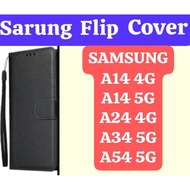 Black Flip Cover Maroon Samsung A14 4G Samsung A14 5G/ Samsung A24 4G/ Samsung A34 5G/ Samsung A54 5