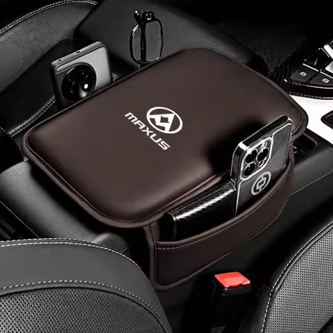 Center Console Arm Rest Protector Leather Car Armrest Box Pad Storage Pocket for Maxus T60 D60 D90 T