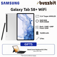 【8GB + 256GB】 Samsung Galaxy Tab S8+ Plus WiFi  (X800) With S Pen &amp; Keyboard Cover - 12.4 Inch - Android Tablet