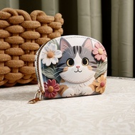 Cat Card Holder ID Holder Kitten Wallet Portable Card Holder