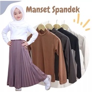 Plain Cuffed Shirt for Girls Ages 3-16 Long Sleeve Children's Cuffed T-Shirt/