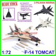 Model Kit XUJA 1/72 Aircraft F-14 Tomcat F-14A Fighter Aircraft F14 Snapfit Military Block