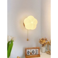 Log Cotton Wall Lamp Bedroom Bedside Lamp Warm Modern Living Room Corridor Balcony