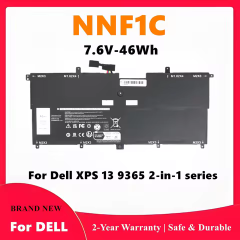 NNF1C Battery 7.6V 46Wh Compatible For Dell XPS 13 9365 2-in-1 series (2017/2018)