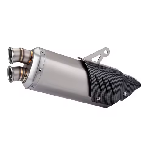 Motorcycle S9 Double hole Exhaust Pipe Double outlet Escape Tip Silencer For ER6N Z900 R3 Z400 MT07