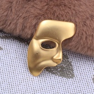 The Phantom of The Opera Mask Brooch Art Vintage Matte Gold Face Mask High Feeling Suit Accessories 