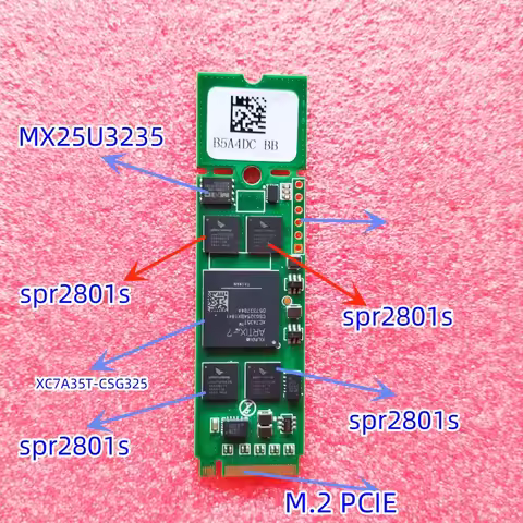 XU Xilinx FPGA Artix-7 M.2 PCIE physics processing unit spr2801 XC7A35T-CSG325 Neural network comput