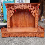 . grandmother's altar, wall-mounted altar with roof, wooden altar