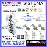 SISTEMA ITALY FR92 SUS304 WATER RESISTANT CONCEALED HINGES MACDESIGN HOME (OFFICIAL SELLER)