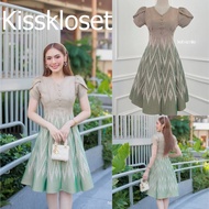 Woven Dress V-Neck Decorated With A Lotus Petal Sleeves 8-Piece Skirt Glue The Whole Set Beautiful A