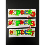 Sticker motor Sticker spec60 63 57 Sticker cutting Sticker warna florosen