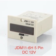 Counter JDM11-6H DC 12V 5 Pin JDM11 6H 6 Digit Display Electronic Industrial Mechanical Electric Cou