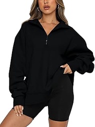 Womens 1/4 Zip Pullover Long Sleeve Sweatshirt Quarter Zip Hoodies