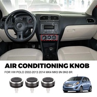 For VW POLO 2002-2013 2014 MK4 MK5 9N 9N3 6R 3Pcs/set Aluminum Alloy AC Knob Heat Control Switch But