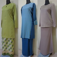 PreLoved Baju Kurung/Riau/Moden Dull Satin