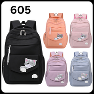 605 #Korea Backpack High Quality ( Beg Sekolah / School Bag / Beg Galas / Laptop / College ) Design Girl