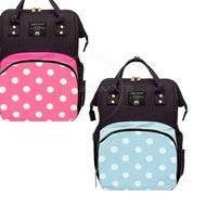 Mommy Bag BABY LEON CC-792 / CC-793 Large BABY Backpack Bag Popok - Pink Polka Dot