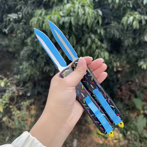 UT-85 Black doughnut handle Outdoor camping travel knife Pocket knife Multi-functional EDC Knives Ta