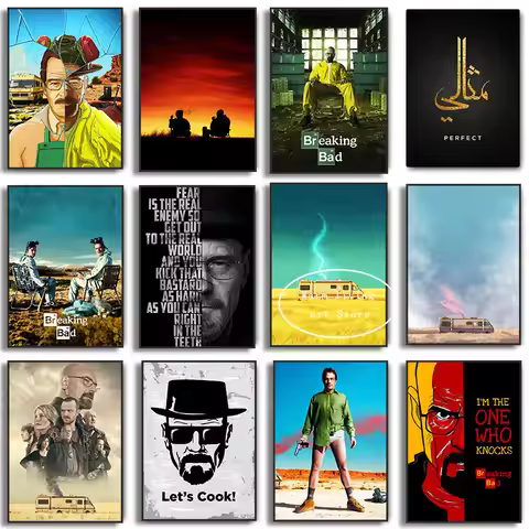 Breaking Bad Rv TV Poster Heisenberg Walter White Inspirational quotes Canvas Painting Wall Art Pict