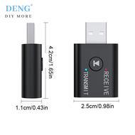 Deng USB Bluetooth 5.0 Transmitter Receiver หูฟังทีวี Car Bluetooth Receiver