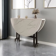 Household Mobile Agricultural Dining Table Table Round Folding Table Small Apartment Simple Creative