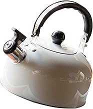 Ciieeo Whistle Kettle Loud Whistling Teapot Camping Teapot Milk Container Electric Teapot Kettle Water Boiler for Stove Stainless Tea Kettle Kitchen Utensils 3l Stainless Steel White Beep
