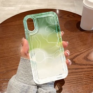 Gradient Green with Love Heart Phone Case Compatible for Samsung S21 S22 S23 Ultra A14 A13 A12 A04S A03S A52 A51 A71 A34 A50 A50S A02s A22 A32 A23 A54 A11 Phone Case Shockproof Air Cushion Silicone Protective Cover