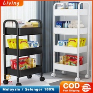 3/4/5Tier Storage Trolley Rack With Plastic Wheel Office Shelves Kitchen Rack Storage Rack多功能置物架/收納架