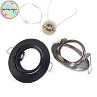 pufangsuper 1 Set Round Fixture Adjustable Downlight Led Holders Cutout For Bulb Holder Recessed LED