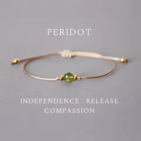 Peridot Men's and women's bracelet Peridot Jewelry August Birthstone Exquisite simple gemstone jewel