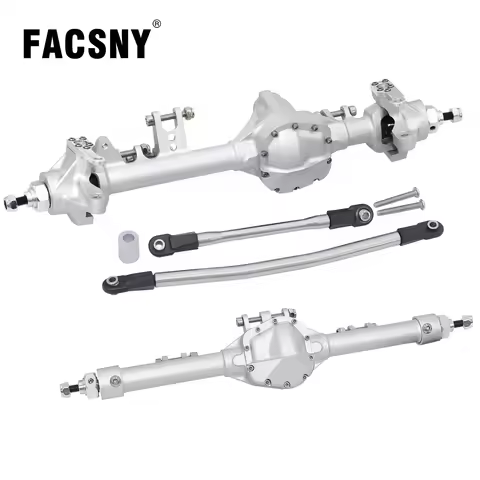 CNC Aluminum Front Rear Straight Axle One Piece Construction Offset For 1/10 RC Crawler Axial SCX10 