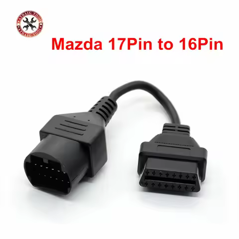 For Mazda 17Pin to 16Pin OBD2 OBD II Cable Connector cable for Mazda 17 pin connect adapter