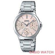 rosegold watch ┇( ) ORIGINAL CASIO GENERAL LTP-V300D . STAINLESS STEEL MULTI FUNCTION