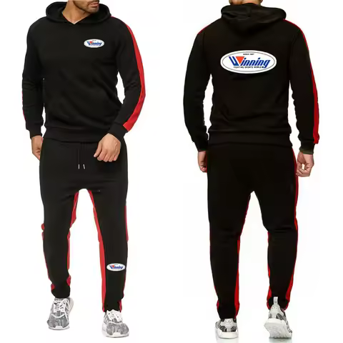 Winning Boxing Men's New Spring and Autumn Versatile Pullover Hoodies+Sweatpants Sports Comfortable 