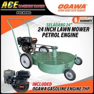 Lawn Mower 24" 600mm Heavy Duty Mesin Tolak 24" Lawn Mower R C/w 7 HP Petrol Ogawa Engine For Sekola