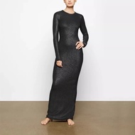 SKIMS Soft Lounge Shimmer Long Sleeve Dress