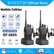 【SPOETRY】2Pcs Baofeng BF-888S Walkie Talkie 5KM Long Range Two-Way Radio Portable Walkie Talkie With